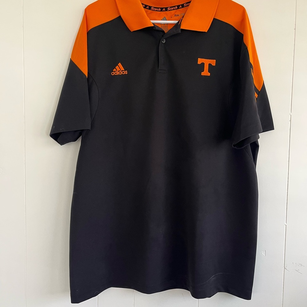Adidas Men's Black and Orange Polo Shirt Tennessee VOLS Volunteers Size XL - Picture 6 of 11